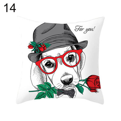 

Cartoon Cat Dog Animal Feather Pillow Case Cushion Cover Sofa Chair Car Decor
