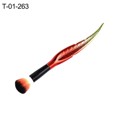

Fashion Leaf Handle Soft Smooth Foundation Brush Women Face Makeup Cosmetic Tool