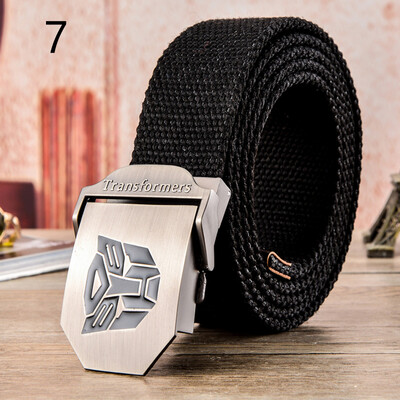 

200cm Men&Women Military Canvas Belt Luxury Pirate Skull Metal Buckle Jeans Belt Army Tactical Belts for Men Waistband Strap