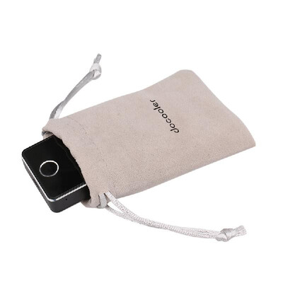 

Docooler Headphones Storage Bag Travel Carrying Bag Small Drawstring Flocked Protection Pouch 107CM Grey