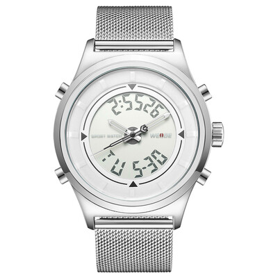 

WEIDE WH7305 Quartz Digital Electronic Watch Dual Time Date Week Alarm Stopwatch 3ATM Waterproof Timer Business Men Fashion Casual