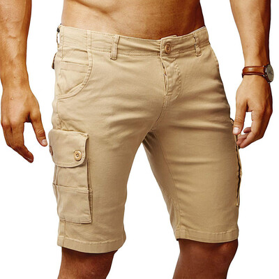 

SUNSIOM Mens Cargo Shorts Casual Multi Pocket Short Twill Cotton Pants Summer -XXL