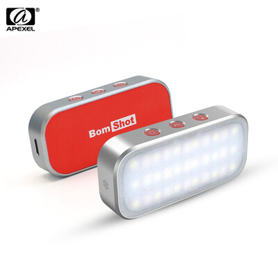 

APEXEL APL-FL02 bomshot Multi-functional Intelligent RGB LED Video Light Lamp Panel Support 7 Light Colors 3200K-5200K Adjustable
