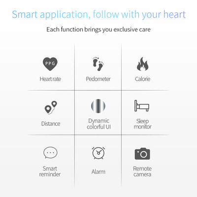 

Smart Watch Heart Rate Monitor Fitness Tracker Monitor Life Waterproof Sports Pedometer Wrist Watch for Android&IOS