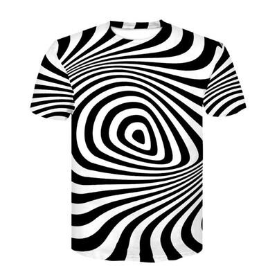 

Toponeto Fashion Mens 3D Printing Creative Round Neck Casual Short Shirts Top Blouse