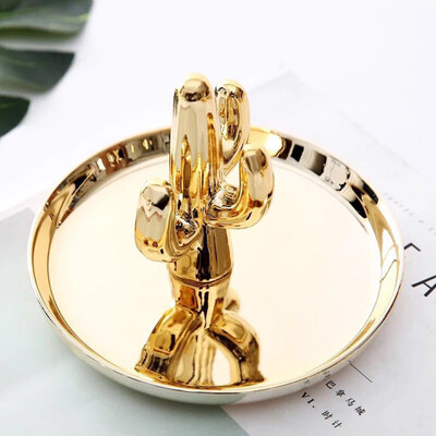 

〖Follure〗Gold-plated jewelry plate home decoration plate ring jewelry storage plate