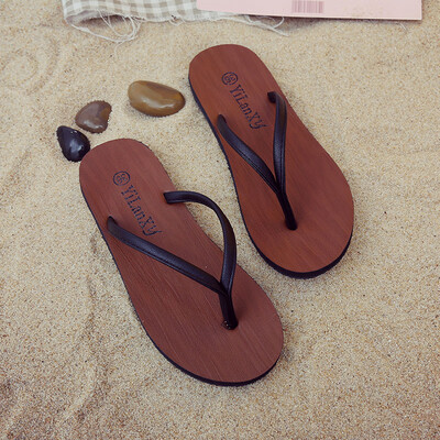 

Flip-flops female summer slip-resistant fashion simple Korean students flat-bottomed clip feet wearing beach slippers