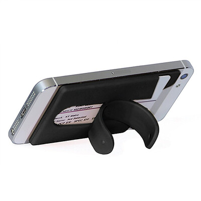 

Silicone Wallet Mobile Smart Adhesive Sleeve Card Holder for Phone with Stand
