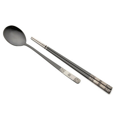 

Portable Stainless Steel Tableware Travel Picnic Cutlery Chopsticks Spoon Set