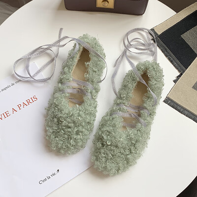

Ins hairy shoes autumn&winter Korean version of fashion retro bean shoes students leisure single shoes woman