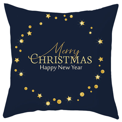 

Tailored Merry Christmas Short Plush Pillowcase Sofa Pad Set Home Decoration 18x18 Inch