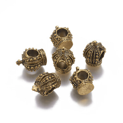 

Alloy European Beads Large Hole Beads Crown Antique Golden 145x9x11mm Hole 55mm