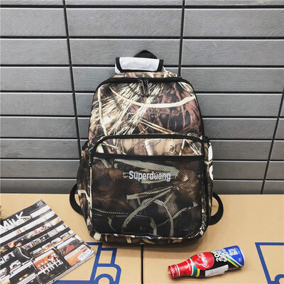 

Mans Korean version of ulzzang high school students backpack personality Harajuku collision color ins super-hot shoulder bag trav