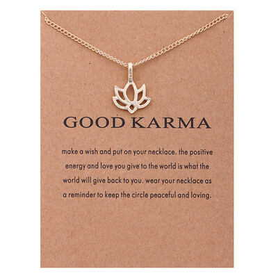 

Fashion Jewelry Good Karma Happy Lotus Choker Necklace