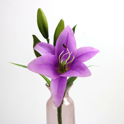 

1pc 3 Heads Artificial Silk Touch Lily Flower Wedding Home Bridal Calla Decor
