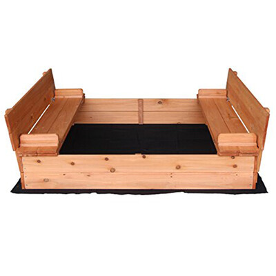 

Ktaxon Wooden Sandbox With Lid Cover For 3-8 Years Old Kids Outdoor Backyard Play