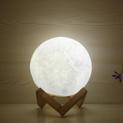 

Creative touch 3D moon night light usb charging induction lamp Amazon led new moon bedside lamp