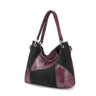 

REALER genuine leather shoulder bag fashion handbags women tote bag hobo ladies high quality female patchwork large capacity