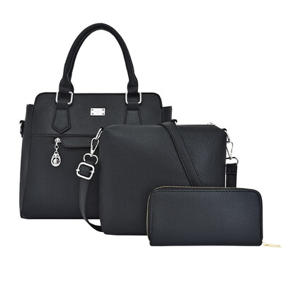 

Tailored Fashion Contrast Composite Bag Shoulder Cross Handbag For Women Girls 3Pcs