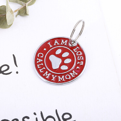 

Dog ID Tag Personalised Custom Engraved Enamel Pet Name Puppy Cat Disc 28mm