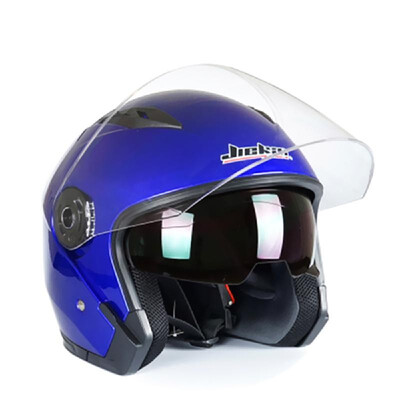 

JIEKAI Motorcycle Helmet Open Face Racing Riding Vintage Helmet with Dual Lens for Men Women