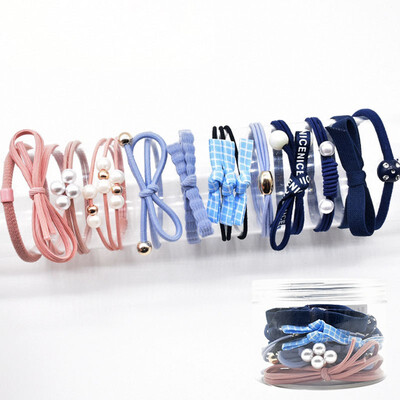 

Fashion Headwear Set Small Fresh Hair Band Hair Accessories Women Hair Ponytail Rubber Band Sweet Head Rope Scrunchie 12PCSSet