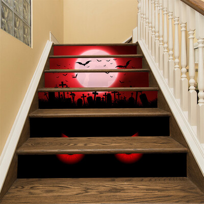 

〖Follure〗Halloween 3D Sticker Crow Tombstone Staircase Sticker Waterproof Wall Sticker