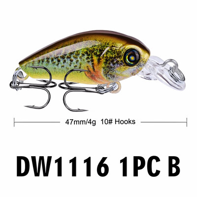 

VISSEN 5PCS New rock fishing bait freshwater sea fishing bait 4G47MM plastic bionic bait mini bait lure plastic hard bait trollin