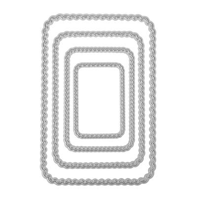 

4pcs Square Frame DIY Cutting Dies Stencils Scrapbook Embossing Album Cards