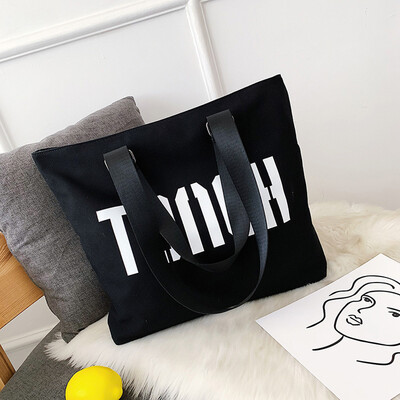 

Tailored Women Fashion Canvas Letter Solid Coin Purse Shoulder Tote Handbag Casual Bag