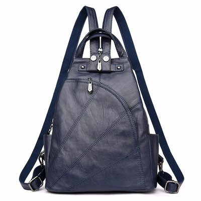 

Soft PU Leather Backpacks Female Multifunctional Anti Thief Backpack Waterproof Bagpack Women Vintage Large Capacity Back Pack