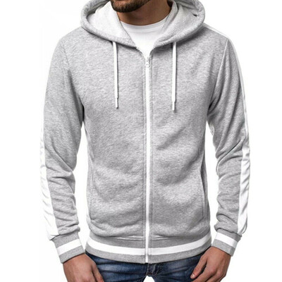 

Mens Plus Size Hoodie Hooded Zipper Top SweatShirt Jacket Sweater Size -3XL US