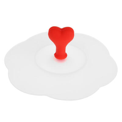 

Dustproof Heart Silicone Sealing Cup Lid Thermal Insulation Tea Bowl Cover