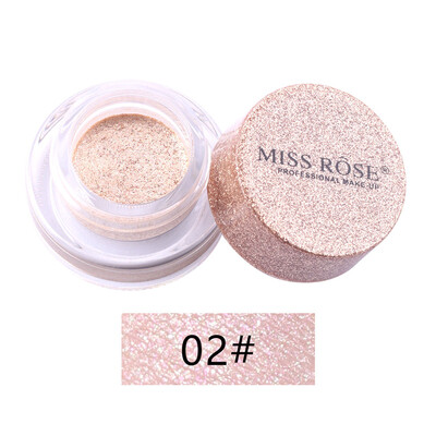

MISS ROSE Eye Shadow Powder Shiny Smoky Eyeshadow Bling High Gloss Face Glow Powder
