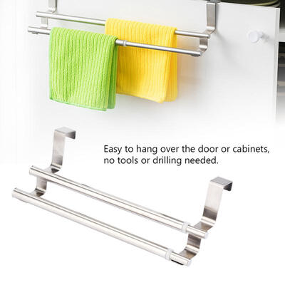 

Greensen Double Layers Stainless Steel Telescopic Towel Holder Rack Hanger Organizer Bathroom Kitchen
