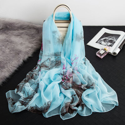 

New fashion soft silk scarf female wild mother scarf shawl sun shawl beach towel scarf summer