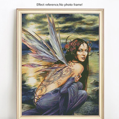 

Kirin 5D Diamond Painting Fairy Diamond Mosaic Full Layout Girls Diamond Embroidery Nature Picture Of Rhinestones Home Decoration