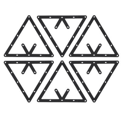 

Greensen 6PcsSet Billiard Rack Black Triangle Ball Holder Positioning Billiard Table Pool Cue Accessory