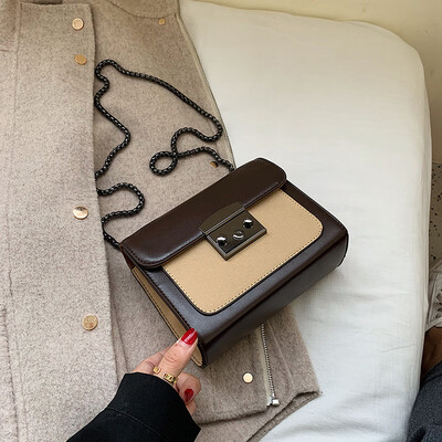 

Girls small bag new Korean fashion wild shoulder Messenger bag chain small square bag tide