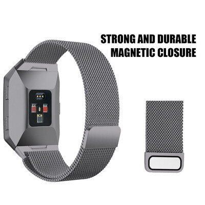 

〖Follure〗Large Replacement Milanese Stainless Steel Watch Band Strap For Fitbit Ionic BK