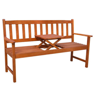 

Garden Bench with Pop-up Table 622 Solid Acacia Wood