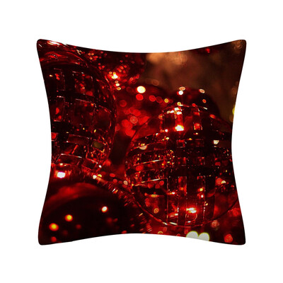 

Siaonvr Christmas Pillow Case Glitter Polyester Sofa Throw Cushion Cover Home Decor