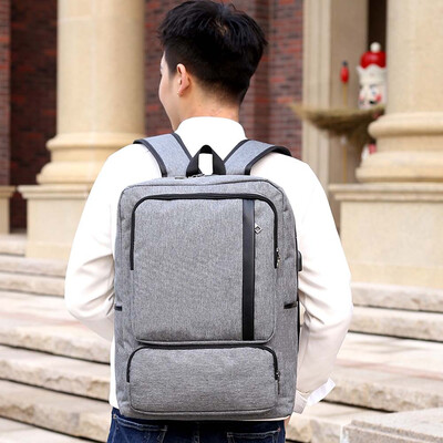 

Tailored Mens USB Backpack Computer Bag Simple Business Backpack Anti-theft Pack