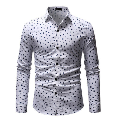 

Mens Slim Fit Shirts Long Sleeve Luxury Formal Casual Design Dress Shirts New