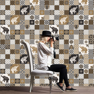 

Siaonvr 1 RollSelf Adhesive Tile Art Wall Decal Sticker DIY Kitchen Bathroom Decor Vinyl