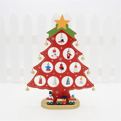 

Toponeto Christmas tree Santa Claus Snowman Wooden Swing Decoration Decoration