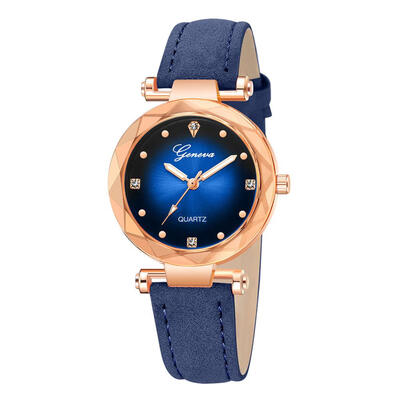

Hot Selling Women Watch Geneva Brand Irregular Dial Ladies Quartz Wristwatch Exquisite Leather Strap Clock Zegarki Damskie50