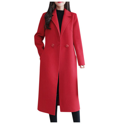 

Toponeto Women Casual Button Coat Elegant Long Sleeve Work Office Fashion Jacket