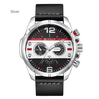 

CURREN 8259 Casual Watch Fashion Quartz Wristwatch With Leather Strap For Men