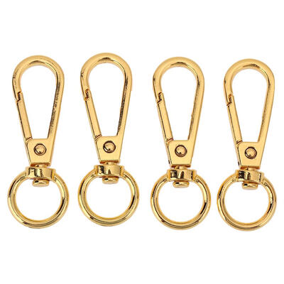 

4pcs Vintage Metal Luggage Bag Dog Buckle Snap Hook Bag Clasp DIY Key Chain